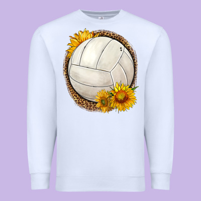Western Volleyball With Sunflower Premium Sweatshirt Designed By Hra Design Shop