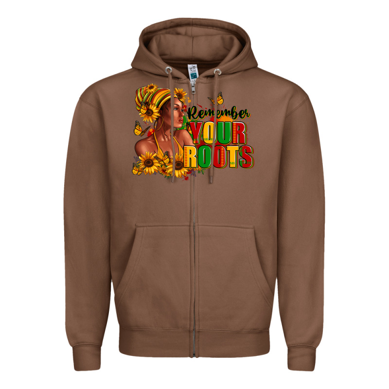 Remember Your Roots Afro American Zipper Hoodie by RanaPortraitStore | Teevron