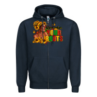 Navy Remember your roots Afro American Zipper Hoodie - RanaPortraitStore