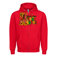 Red Remember your roots Afro American Zipper Hoodie - RanaPortraitStore