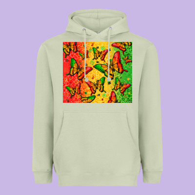 Juneteenth Butterfly Heavyweight Hoodie Designed By Zillion Design Studio