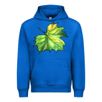 Cobalt green leaf Urban Hoodie - BarkalooDesign