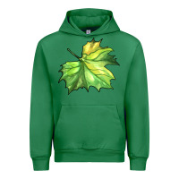 Emerald green leaf Urban Hoodie - BarkalooDesign