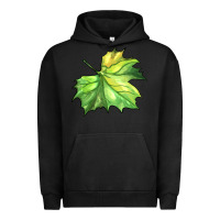 Pigment Black green leaf Urban Hoodie - BarkalooDesign