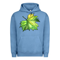 Pigment Pebble Blue green leaf Urban Hoodie - BarkalooDesign