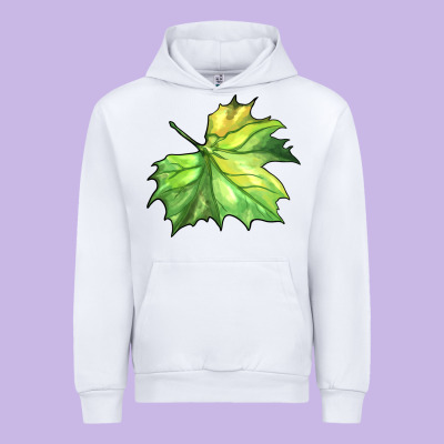 Green Leaf Urban Hoodie Designed By Barkaloodesign
