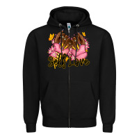 Black Self love pink afro nails Zipper Hoodie - RanaPortraitStore