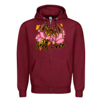Burgundy Self love pink afro nails Zipper Hoodie - RanaPortraitStore