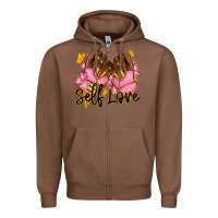 Chestnut Self love pink afro nails Zipper Hoodie - RanaPortraitStore