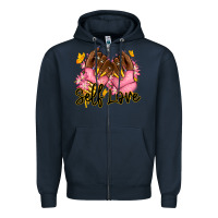 Navy Self love pink afro nails Zipper Hoodie - RanaPortraitStore