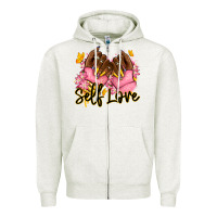 Self Love Pink Afro Nails Zipper Hoodie | Teevron
