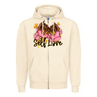 Sandshell Self love pink afro nails Zipper Hoodie - RanaPortraitStore