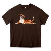 Chocolate Brown Boxer Dog Illustrations Heavy Core Tee - LillyAllenDesigns