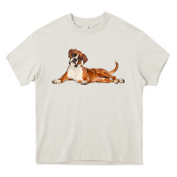 Cream Boxer Dog Illustrations Heavy Core Tee - LillyAllenDesigns