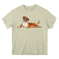 Mossy Boxer Dog Illustrations Heavy Core Tee - LillyAllenDesigns