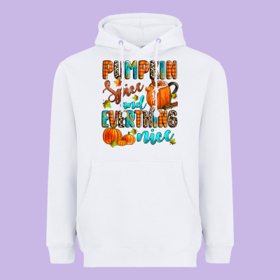 Pumpkin Spice And Everthing Nice Heavyweight Hoodie Designed By Zillion Design Studio