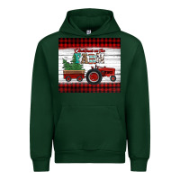 Forest Green christmas on the farm tractor Urban Hoodie - Jasminsmagicworld