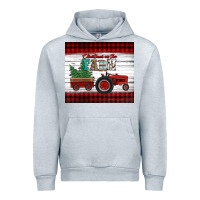 Heather Grey christmas on the farm tractor Urban Hoodie - Jasminsmagicworld