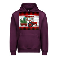 Mauve Wine christmas on the farm tractor Urban Hoodie - Jasminsmagicworld