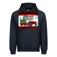 Navy christmas on the farm tractor Urban Hoodie - Jasminsmagicworld