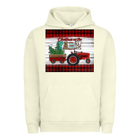 Pigment Pistachio christmas on the farm tractor Urban Hoodie - Jasminsmagicworld