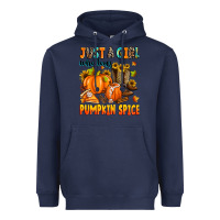 Navy just a girl who loves pumpkin spice Heavyweight Hoodie - Zillion Design Studio