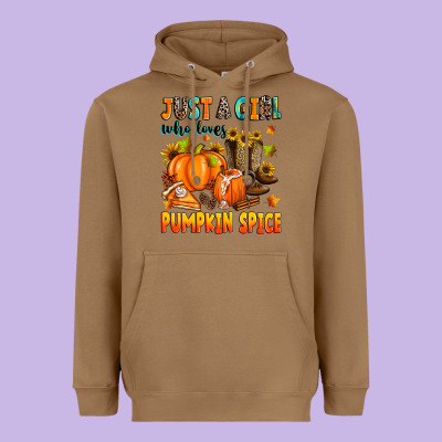 Just A Girl Who Loves Pumpkin Spice Heavyweight Hoodie Designed By Zillion Design Studio