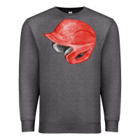 Charcoal Heather red baseball helmet fa element Premium Sweatshirt - FaDigitalArtStudio