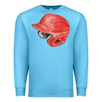 Ocean Blue red baseball helmet fa element Premium Sweatshirt - FaDigitalArtStudio