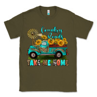 Army Green country roads take me home Classic Tee - RanaPortraitStore