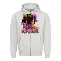 Dove Grey She got mad hustle and a dope soul Zipper Hoodie - RanaPortraitStore