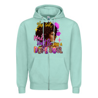 Seafoam She got mad hustle and a dope soul Zipper Hoodie - RanaPortraitStore