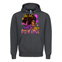 Smoke She got mad hustle and a dope soul Zipper Hoodie - RanaPortraitStore