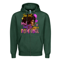 Sports Green She got mad hustle and a dope soul Zipper Hoodie - RanaPortraitStore