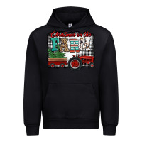 Black christmas on the farm tractor buffalo plaid Urban Hoodie - Jasminsmagicworld
