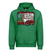 Emerald christmas on the farm tractor buffalo plaid Urban Hoodie - Jasminsmagicworld