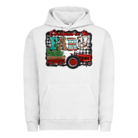 Pigment Lunar Rock christmas on the farm tractor buffalo plaid Urban Hoodie - Jasminsmagicworld