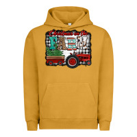 Pigment Peanut Butter christmas on the farm tractor buffalo plaid Urban Hoodie - Jasminsmagicworld