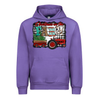 Tulip christmas on the farm tractor buffalo plaid Urban Hoodie - Jasminsmagicworld
