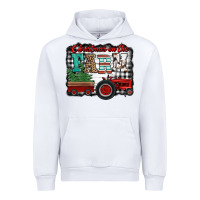 White christmas on the farm tractor buffalo plaid Urban Hoodie - Jasminsmagicworld