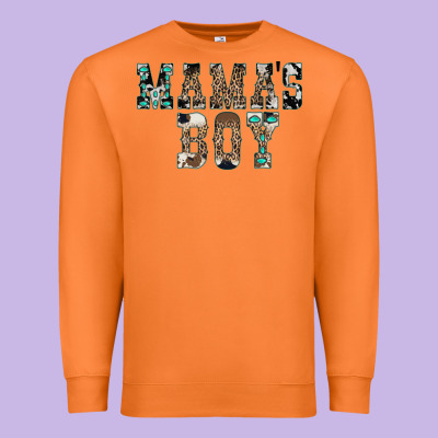 Western Mama's Boy Premium Sweatshirt Designed By Cowhidedigitalart