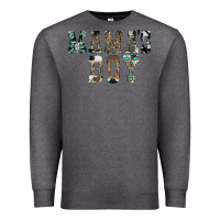 Charcoal Heather Western Mama's Boy Premium Sweatshirt - CowhideDigitalArt