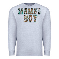 Heather Grey Western Mama's Boy Premium Sweatshirt - CowhideDigitalArt