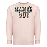 Pale Pink Western Mama's Boy Premium Sweatshirt - CowhideDigitalArt