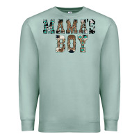 Seafoam Western Mama's Boy Premium Sweatshirt - CowhideDigitalArt