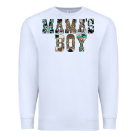White Western Mama's Boy Premium Sweatshirt - CowhideDigitalArt