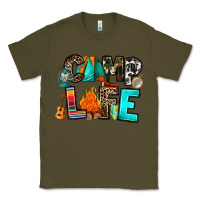 Army Green camp life Classic Tee - RanaPortraitStore