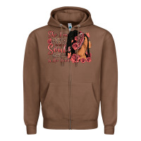 Chestnut She has fire in her soul afro woman Zipper Hoodie - RanaPortraitStore