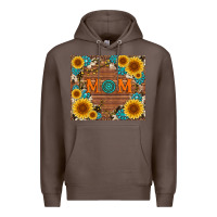 Coffee sunflower gemstone and mom with cowhide Premium Hoodie - Artiststas
