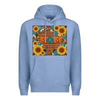 Colony Blue sunflower gemstone and mom with cowhide Premium Hoodie - Artiststas